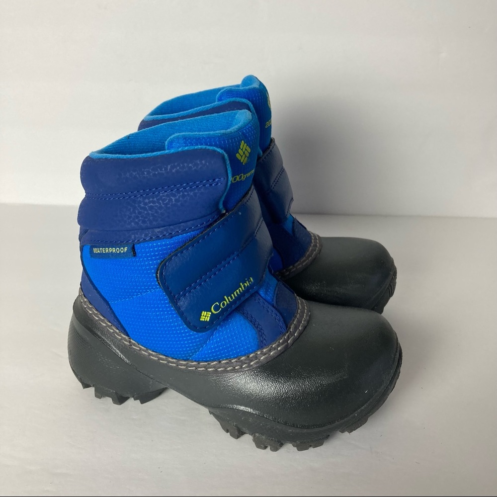Columbia Waterproof Snow Boots  Blue Black Toddler Boy Size 11